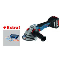 Bosch Akku-Winkelschleifer GWS 18V-125 C, mit 2 x 5,0 Ah Li-Ion, L-BOXX, Gedore-BOXX