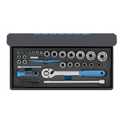 Gedore TC 19-20-MU-10 Steckschlüssel-Satz 1/4'+1/2' 52-teilig