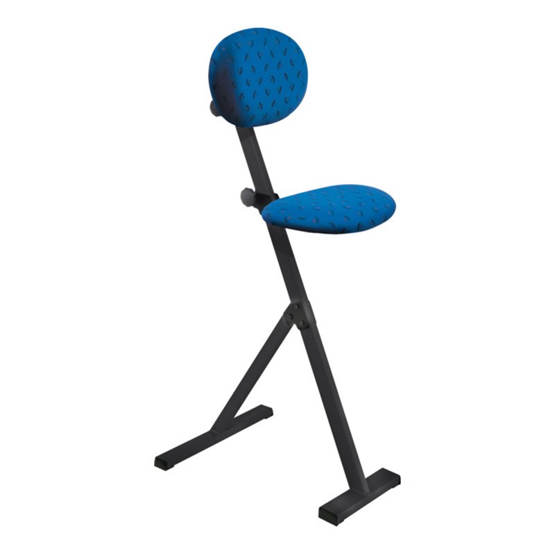 Kappes Stehhilfe ErgoPlus mit Rückenlehne Gestell tiefschwarz Polster/Bezug dunkelblau