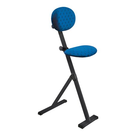 Kappes Stehhilfe ErgoPlus mit Rückenlehne Gestell tiefschwarz Polster/Bezug dunkelblau