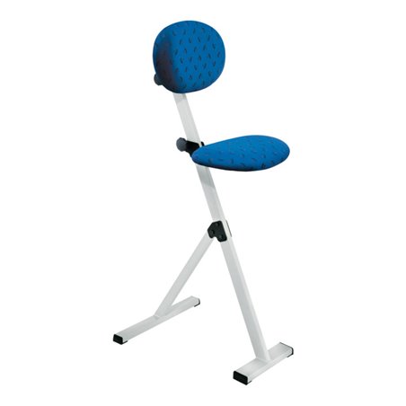 Kappes Stehhilfe ErgoPlus mit Rückenlehne Gestell lichtgrau Polster/Bezug dunkelblau