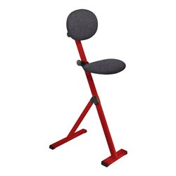 Kappes Stehhilfe ErgoPlus mit Rückenlehne Gestell verkehrsrot Polster/Bezug dunkelgrau