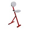 Kappes Stehhilfe ErgoPlus mit Rückenlehne Gestell verkehrsrot Polster/Bezug hellgrau
