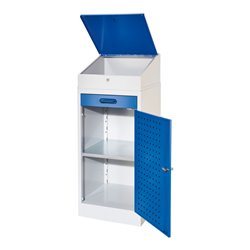 Kappes Arbeitsplatzschrank RasterPlan 1 Plus Türfarbe enzianblau