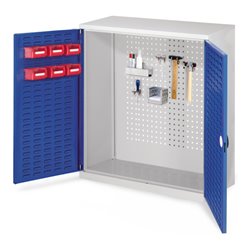 Kappes Werkzeugschrank RasterPlan Mod. 1 T410 mm RAL 7035/5010 Türen innen Schlitzplatten