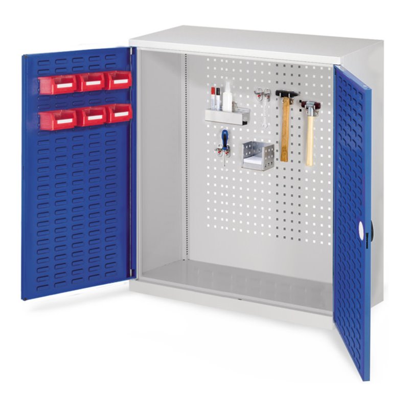 Kappes Werkzeugschrank RasterPlan Mod. 1 T410 mm RAL 7035/5010 Türen innen Schlitzplatten