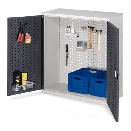 Kappes Werkzeugschrank RasterPlan Mod. 1 T410 mm RAL 7035/7016 Türen innen Lochplatten