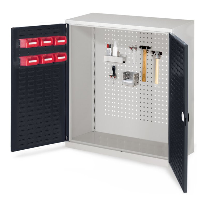 Kappes Werkzeugschrank RasterPlan Mod. 1 T410 mm RAL 7035/7016 Türen innen Schlitzplatten