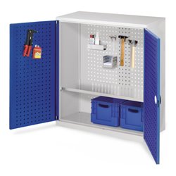 Kappes Werkzeugschrank RasterPlan Mod. 2 T410 mm RAL 7035/5010 Türen innen Lochplatten