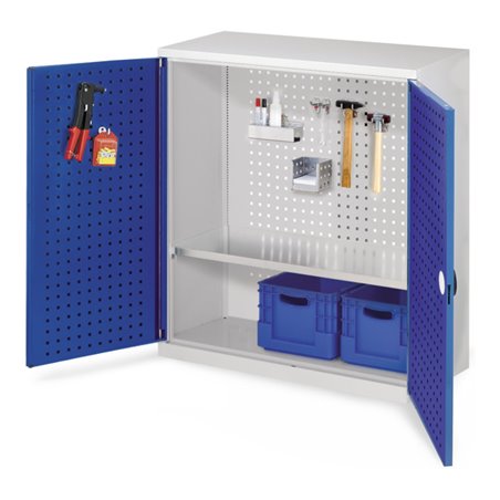 Kappes Werkzeugschrank RasterPlan Mod. 2 T410 mm RAL 7035/5010 Türen innen Lochplatten