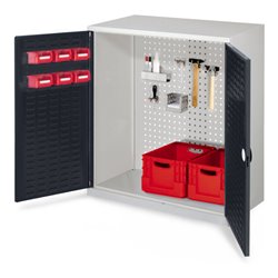 Kappes Werkzeugschrank RasterPlan Mod. 1 T500 mm RAL 7035/7016 Türen innen Schlitzplatten