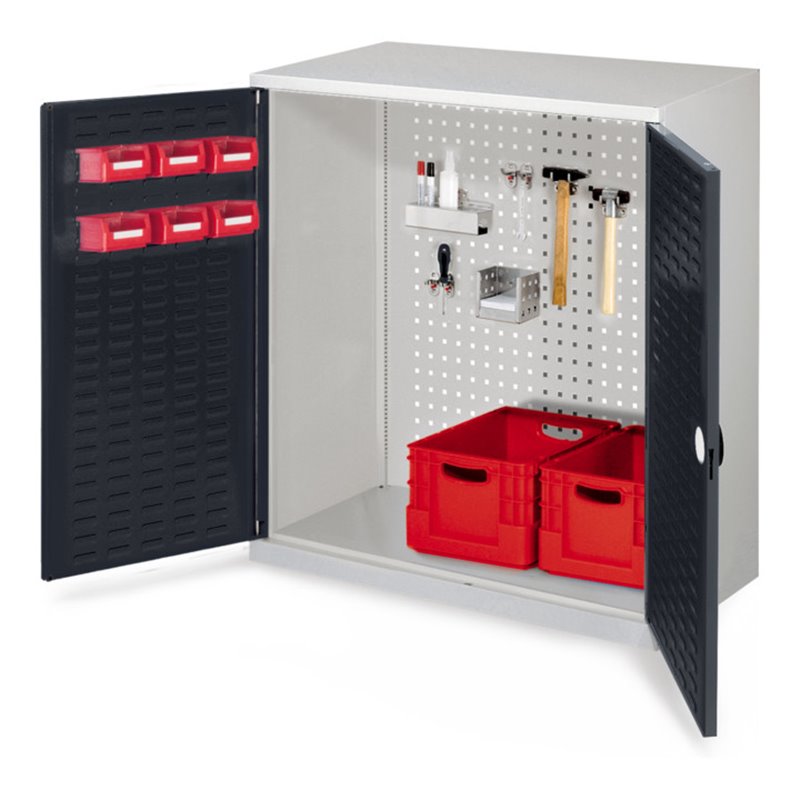 Kappes Werkzeugschrank RasterPlan Mod. 1 T500 mm RAL 7035/7016 Türen innen Schlitzplatten