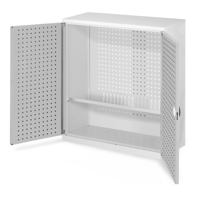 Kappes Werkzeugschrank RasterPlan Mod. 2 T410 mm RAL 7035 Türen innen Lochplatten