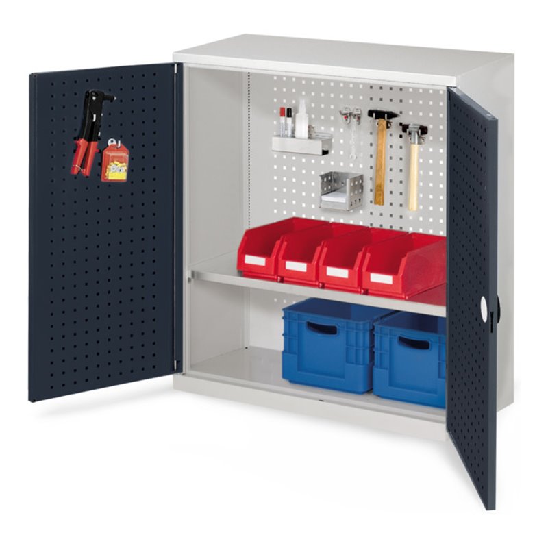 Kappes Werkzeugschrank RasterPlan Mod. 2 T410 mm RAL 7035/7016 Türen innen Lochplatten