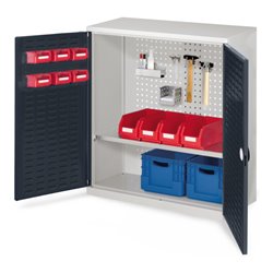 Kappes Werkzeugschrank RasterPlan Mod. 2 T410 mm RAL 7035/7016 Türen innen Schlitzplatten