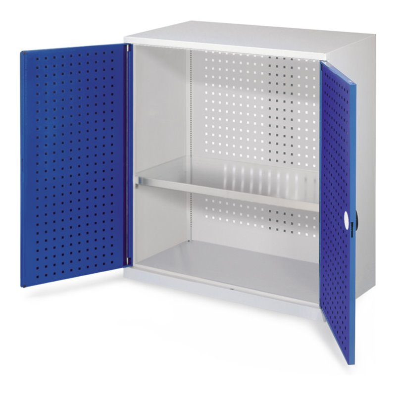 Kappes Werkzeugschrank RasterPlan Mod. 2 T500 mm RAL 7035/5010 Türen innen Lochplatten