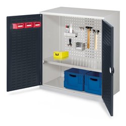 Kappes Werkzeugschrank RasterPlan Mod. 2 T500 mm RAL 7035/7016 Türen innen Schlitzplatten