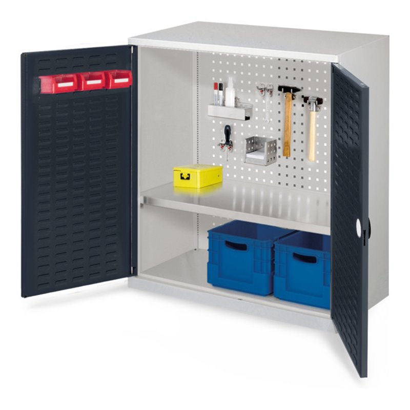 Kappes Werkzeugschrank RasterPlan Mod. 2 T500 mm RAL 7035/7016 Türen innen Schlitzplatten