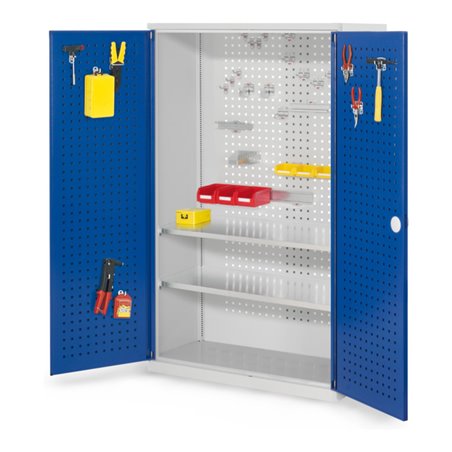 Kappes Werkzeugschrank RasterPlan Mod. 4 T500 mm RAL 7035/5010 Türen innen Lochplatten