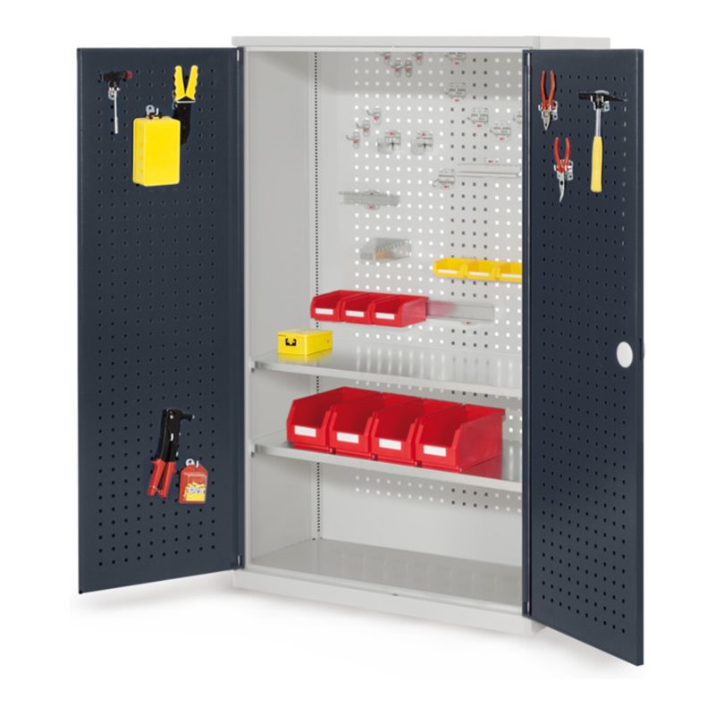 Kappes Werkzeugschrank RasterPlan Mod. 4 T500 mm RAL 7035/7016 Türen innen Lochplatten