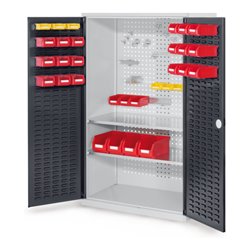 Kappes Werkzeugschrank RasterPlan Mod. 4 T500 mm RAL 7035/7016 Türen innen Schlitzplatten