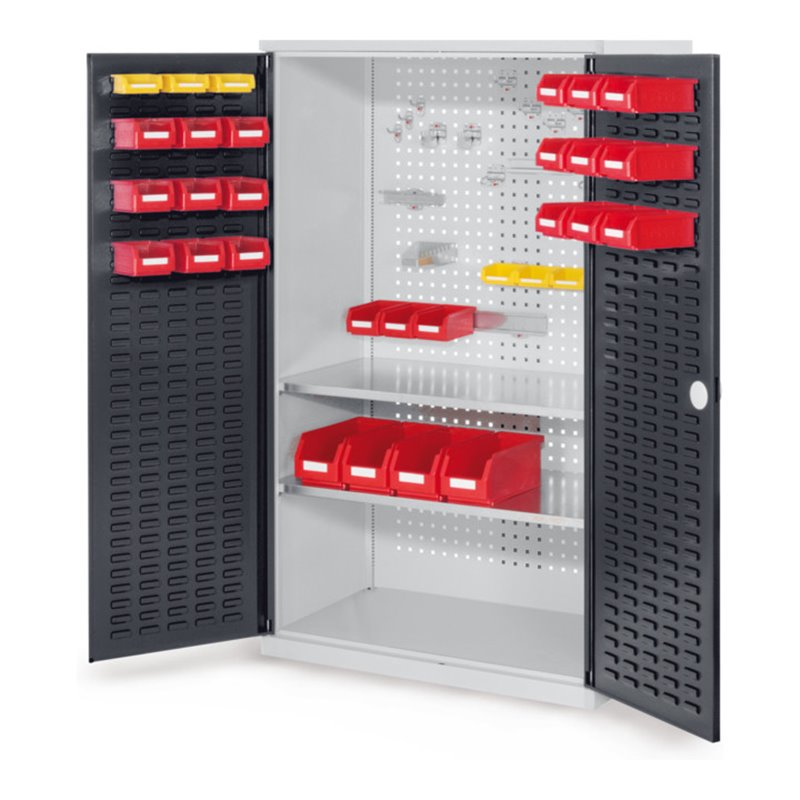 Kappes Werkzeugschrank RasterPlan Mod. 4 T500 mm RAL 7035/7016 Türen innen Schlitzplatten