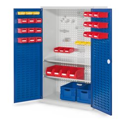 Kappes Werkzeugschrank RasterPlan Mod. 4 T500 mm RAL 7035/5010 Türen innen Schlitzplatten