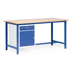 Taurotec Arbeitstisch in Enzianblau 1600x700