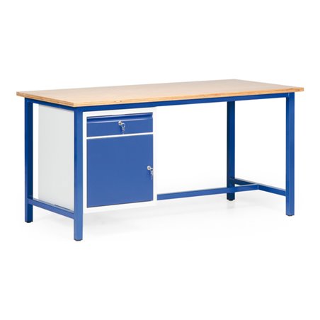 Taurotec Arbeitstisch in Enzianblau 1600x700