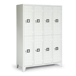 Portofino Kleiderschrank de luxe m.Füßen doppelstöckig 8 Fächer Abteilbreite 300 mm