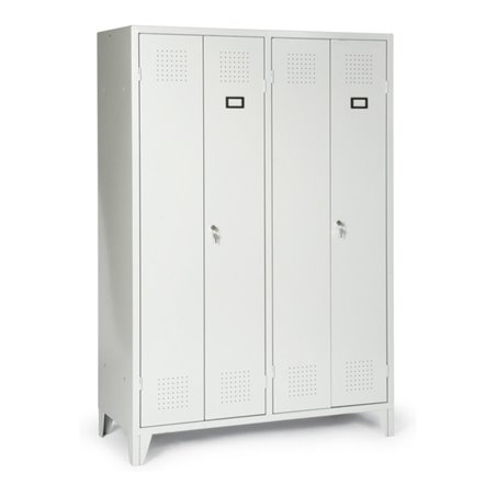 Portofino Kleiderschrank S/W mit Füßen 2 Doppelabteile Abteilbreite 300 mm