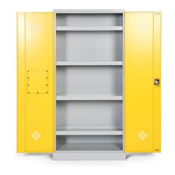 Taurotrade Umweltschrank zweitürig 1950x920 mm mit4 Wannenböden 50 mm hoch Tür RAL1021