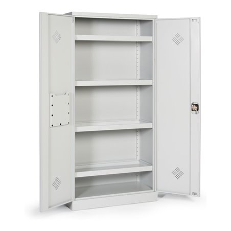 Taurotrade Umweltschrank zweitürig 1950x920 mm mit4 Wannenböden 50 mm hoch Tür RAL7035