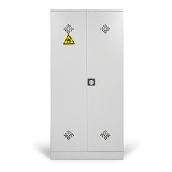 Taurotrade Umweltschrank zweitürig 1950x920 mm mit4 Wannenböden 50 mm hoch Tür RAL7035