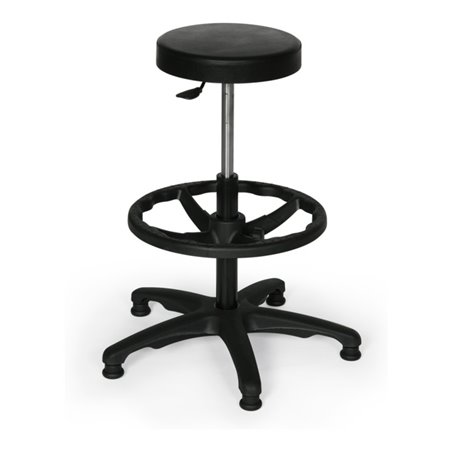 Taurosit Ergonomischer Arbeitshocker mit Aufstieghilfe PU-Schaum mit Gleitern