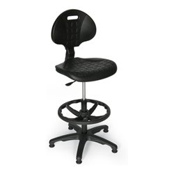 Taurosit Ergonomischer Hochstuhl mit Fußring Taurosit PU-Schaum mit Gleitern