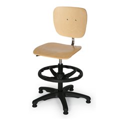 Taurosit Ergonomischer Hochstuhl mit Fußring Taurosit Buche mit Gleitern
