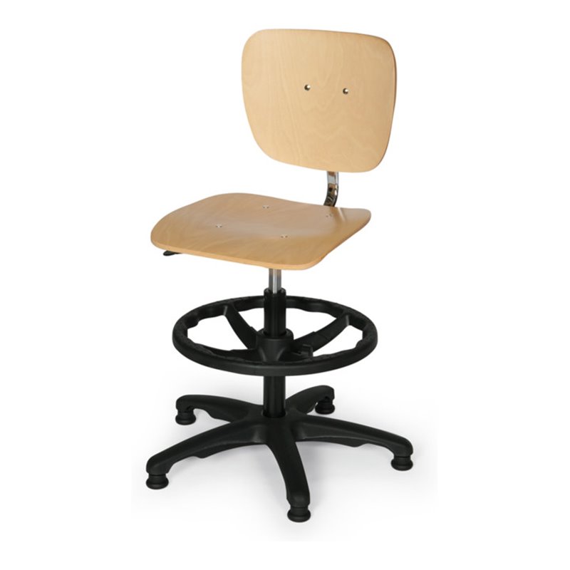 Taurosit Ergonomischer Hochstuhl mit Fußring Taurosit Buche mit Gleitern