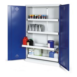 Taurotrade Umweltschrank zweitürig 1950x1200 mm mit4 Wannen (inkl. Bodenwanne ausziehbar)