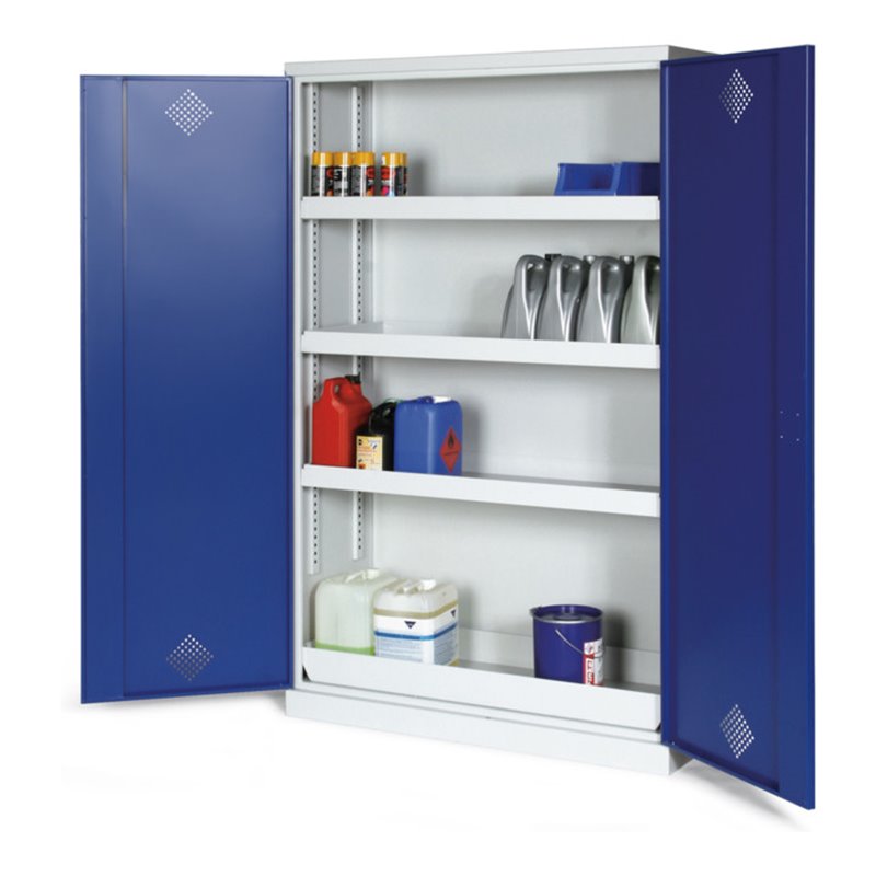 Taurotrade Umweltschrank zweitürig 1950x1200 mm mit4 Wannen (inkl. Bodenwanne)