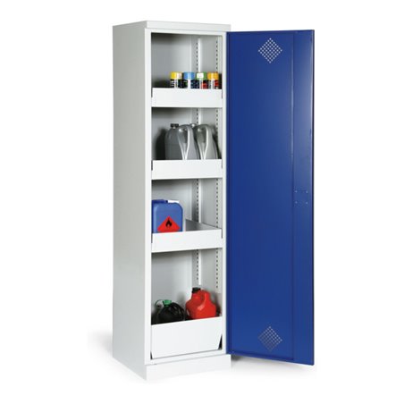 Taurotrade Umweltschrank eintürig 1950x500 mm mit4 Wannen (inkl. Bodenwanne)