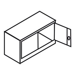 Taurotrade Aufsatzschrank mit Flügeltüren 925 mm Tür RAL7035
