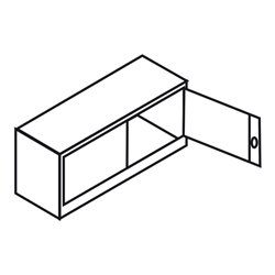 Taurotrade Aufsatzschrank mit Flügeltüren 1200 mm Tür RAL5010