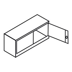 Taurotrade Aufsatzschrank mit Flügeltüren 1200 mm Tür RAL7035