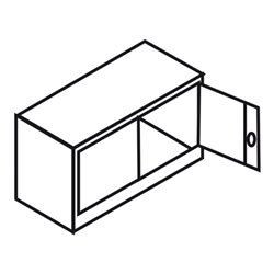 Taurotrade Aufsatzschrank mit Flügeltüren 925 mm Tür RAL5010
