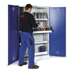 Taurotrade Umweltschrank zweitürig mit 4 Wannen (inkl. Bodenwanne) 1950x950 mm