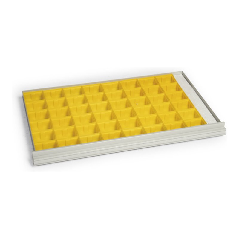 Taurotrade Einteilungsset aus 48 Kunststoffkästen für Schublade Lochplattenschrank