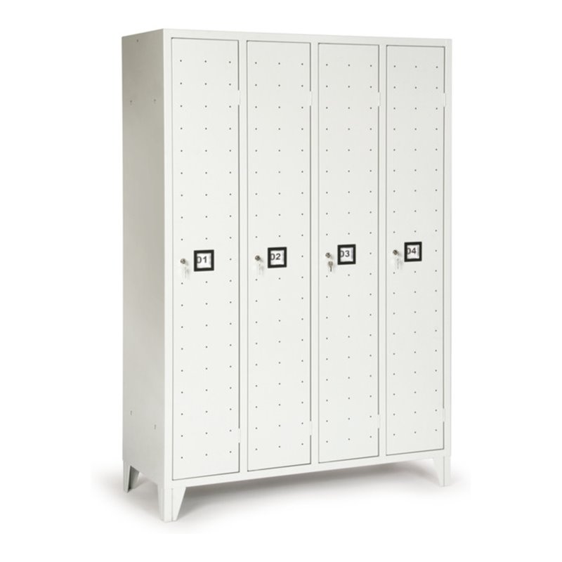 Portofino Kleiderschrank de luxe m.Füßen 4 Abteilen Abteilbreite 300 mm