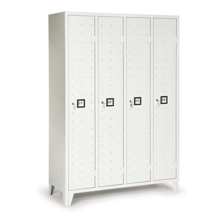 Portofino Kleiderschrank de luxe m.Füßen 4 Abteilen Abteilbreite 300 mm