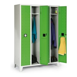 Portofino Kleiderschrank de luxe m.Füßen 4 Abteilen Abteilbreite 300 mm